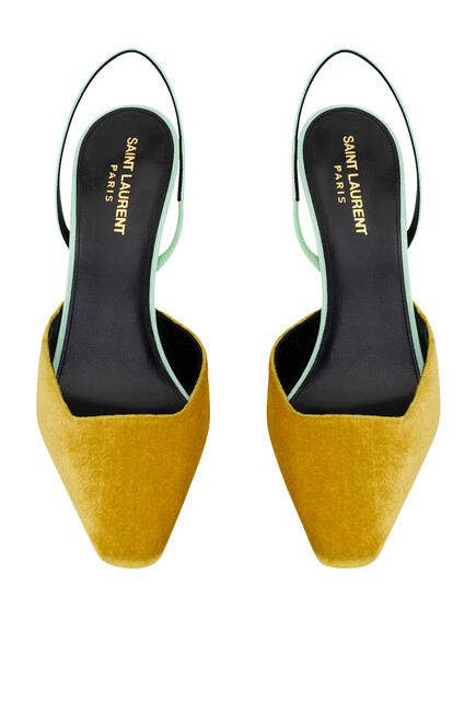 Blade 110 Suede & Leather Slingback Pumps